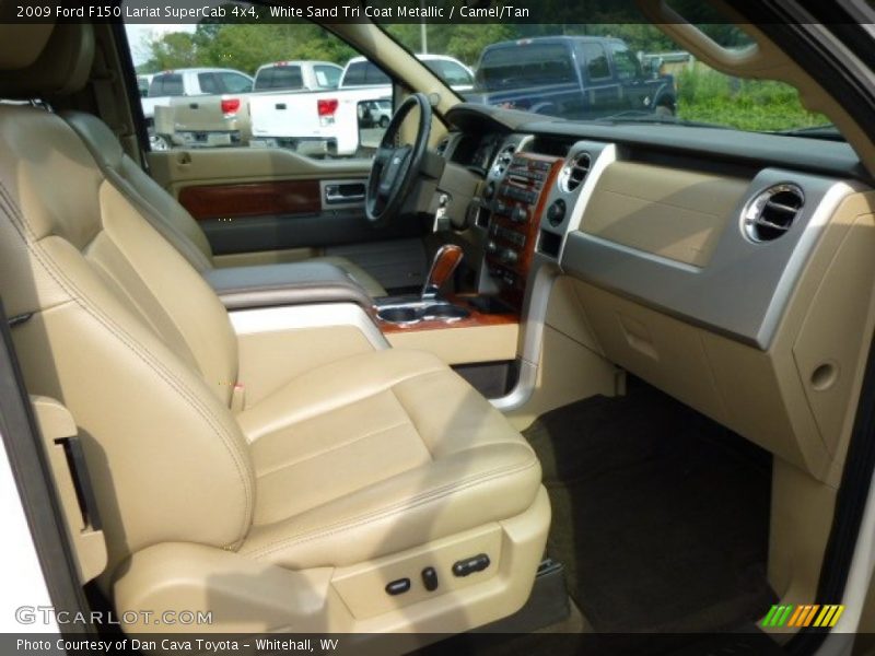 White Sand Tri Coat Metallic / Camel/Tan 2009 Ford F150 Lariat SuperCab 4x4