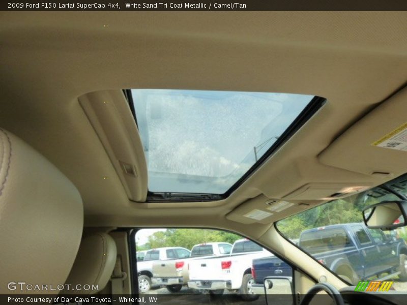 White Sand Tri Coat Metallic / Camel/Tan 2009 Ford F150 Lariat SuperCab 4x4