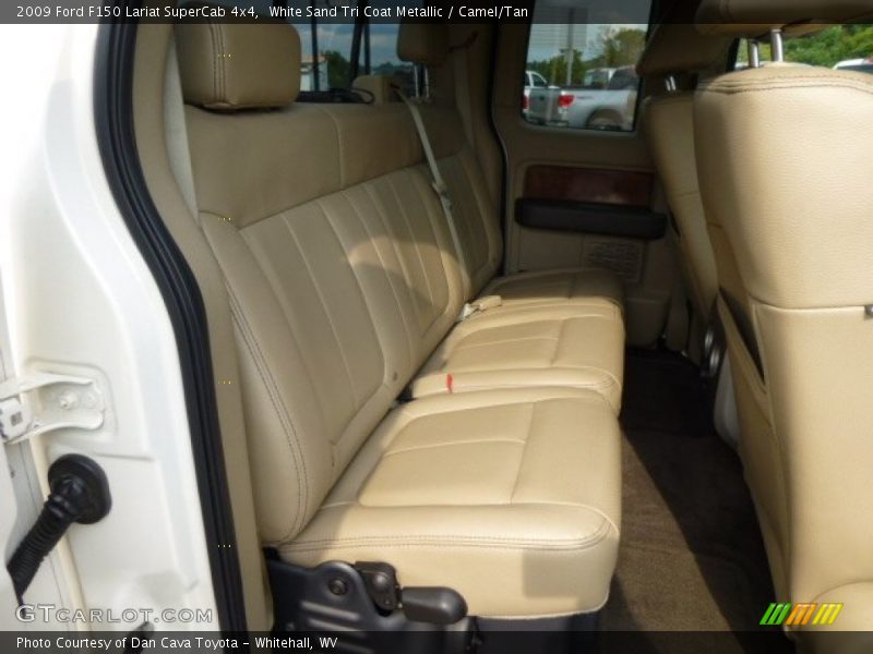 White Sand Tri Coat Metallic / Camel/Tan 2009 Ford F150 Lariat SuperCab 4x4