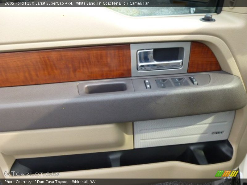 White Sand Tri Coat Metallic / Camel/Tan 2009 Ford F150 Lariat SuperCab 4x4