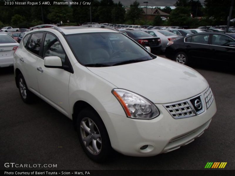 Phantom White / Gray 2010 Nissan Rogue S AWD