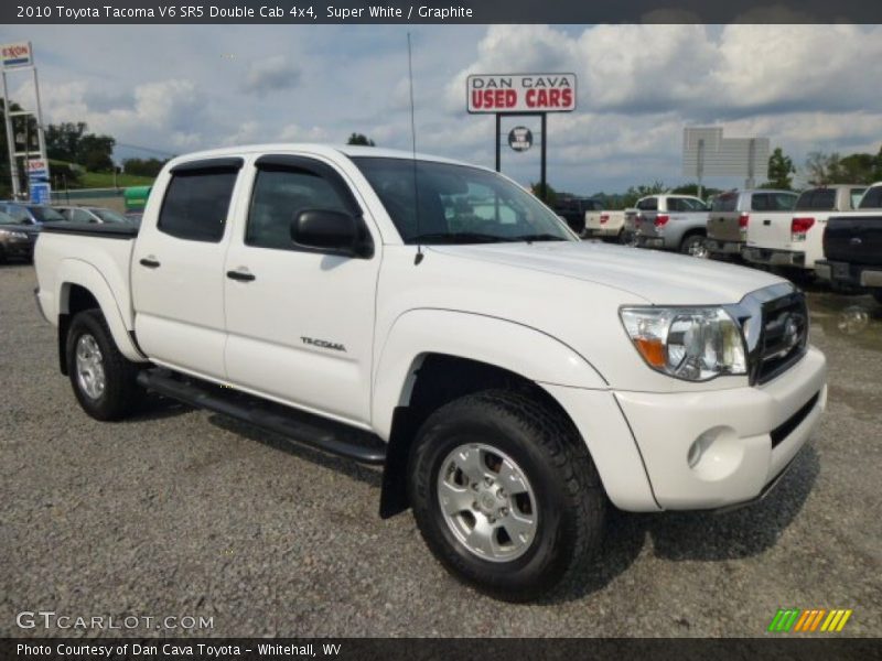 Super White / Graphite 2010 Toyota Tacoma V6 SR5 Double Cab 4x4
