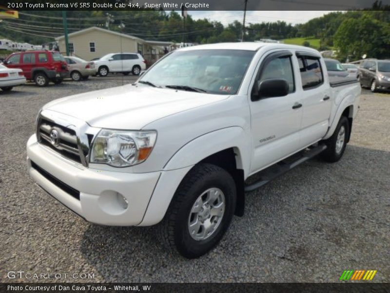 Super White / Graphite 2010 Toyota Tacoma V6 SR5 Double Cab 4x4