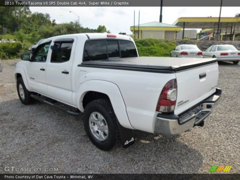 Super White / Graphite 2010 Toyota Tacoma V6 SR5 Double Cab 4x4