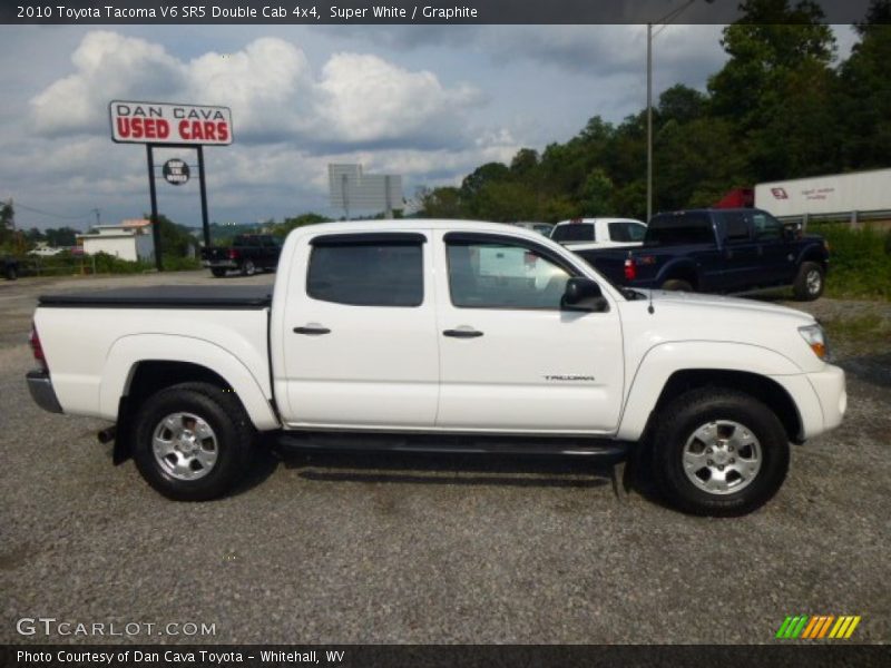 Super White / Graphite 2010 Toyota Tacoma V6 SR5 Double Cab 4x4
