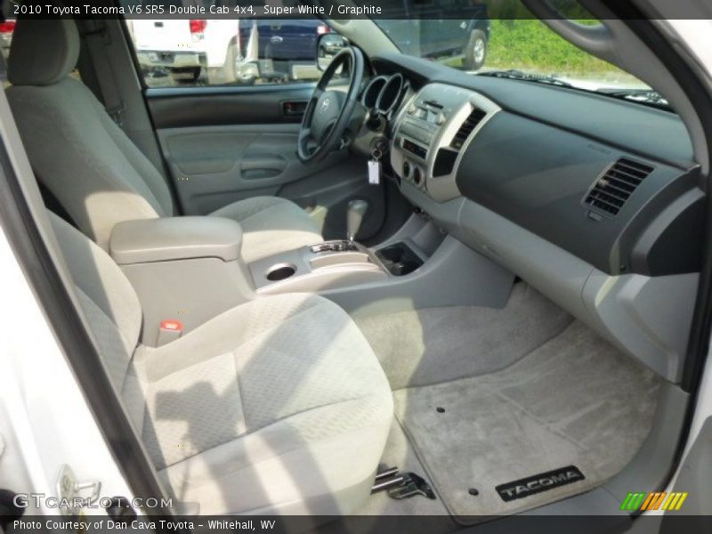Super White / Graphite 2010 Toyota Tacoma V6 SR5 Double Cab 4x4
