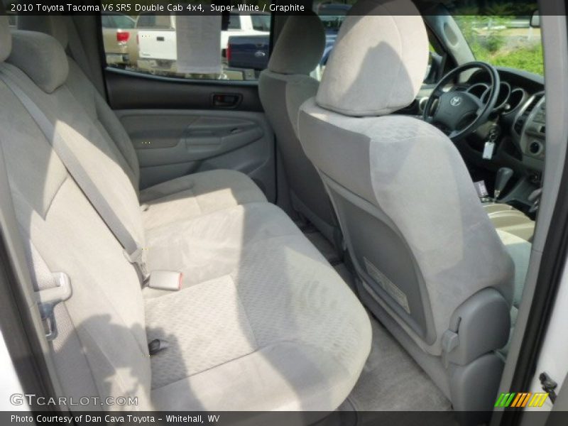 Super White / Graphite 2010 Toyota Tacoma V6 SR5 Double Cab 4x4