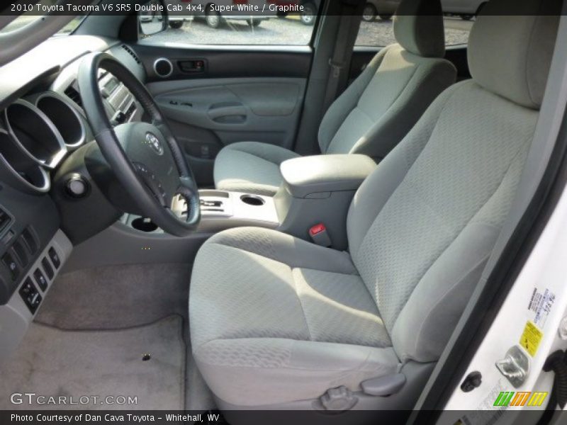 Super White / Graphite 2010 Toyota Tacoma V6 SR5 Double Cab 4x4