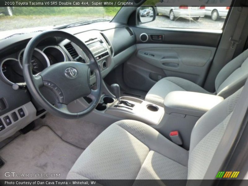 Super White / Graphite 2010 Toyota Tacoma V6 SR5 Double Cab 4x4