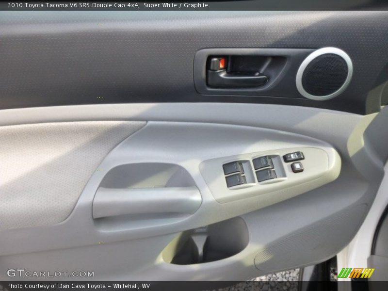 Super White / Graphite 2010 Toyota Tacoma V6 SR5 Double Cab 4x4