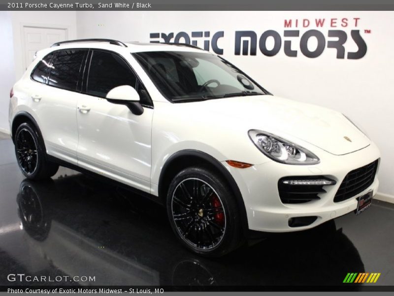 Sand White / Black 2011 Porsche Cayenne Turbo