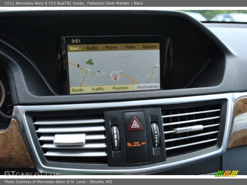 Palladium Silver Metallic / Black 2011 Mercedes-Benz E 350 BlueTEC Sedan