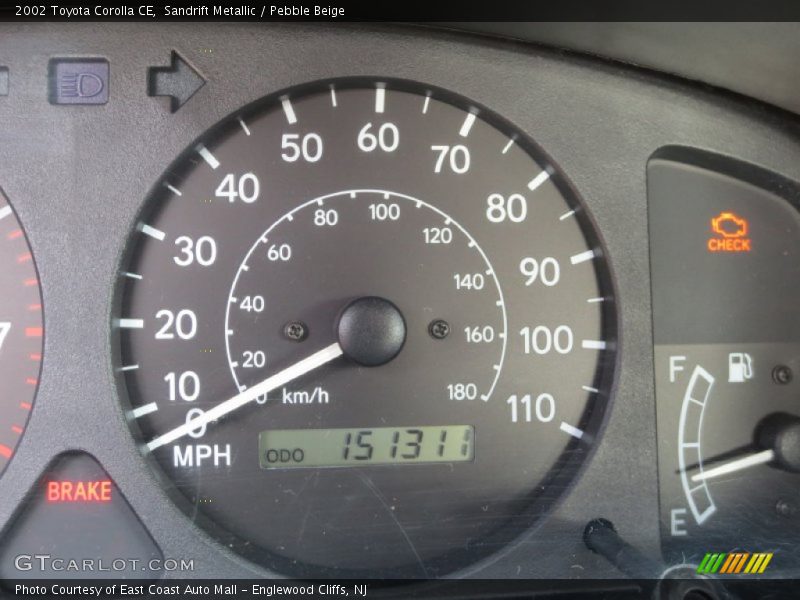 Sandrift Metallic / Pebble Beige 2002 Toyota Corolla CE