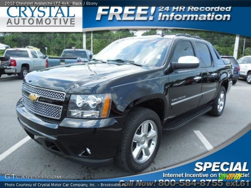 Black / Ebony 2012 Chevrolet Avalanche LTZ 4x4