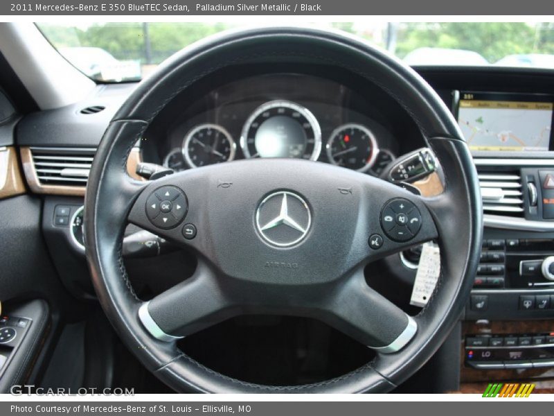 Palladium Silver Metallic / Black 2011 Mercedes-Benz E 350 BlueTEC Sedan