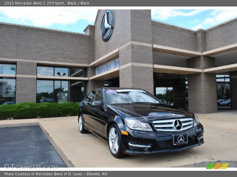 Black / Black 2013 Mercedes-Benz C 250 Sport