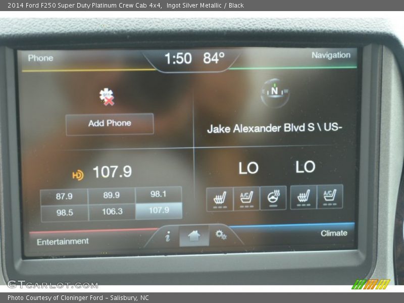 Ingot Silver Metallic / Black 2014 Ford F250 Super Duty Platinum Crew Cab 4x4