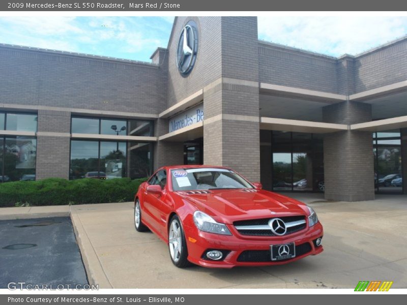 Mars Red / Stone 2009 Mercedes-Benz SL 550 Roadster