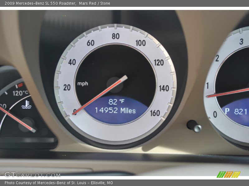 Mars Red / Stone 2009 Mercedes-Benz SL 550 Roadster