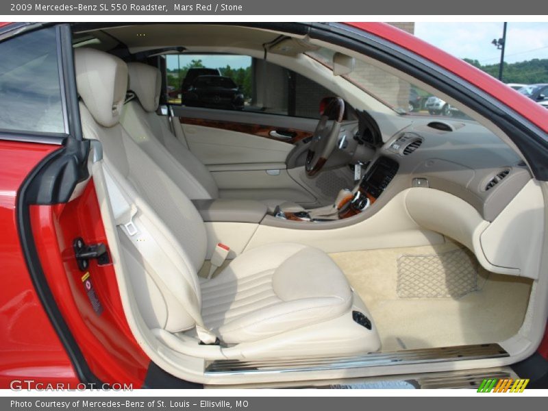 Mars Red / Stone 2009 Mercedes-Benz SL 550 Roadster