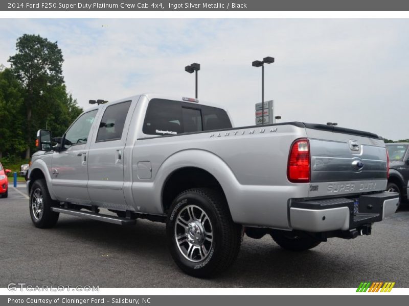 Ingot Silver Metallic / Black 2014 Ford F250 Super Duty Platinum Crew Cab 4x4