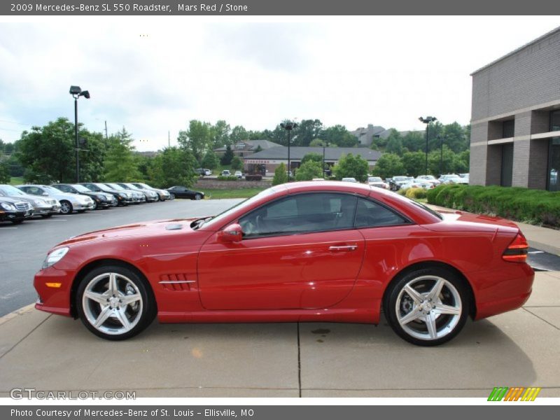 Mars Red / Stone 2009 Mercedes-Benz SL 550 Roadster