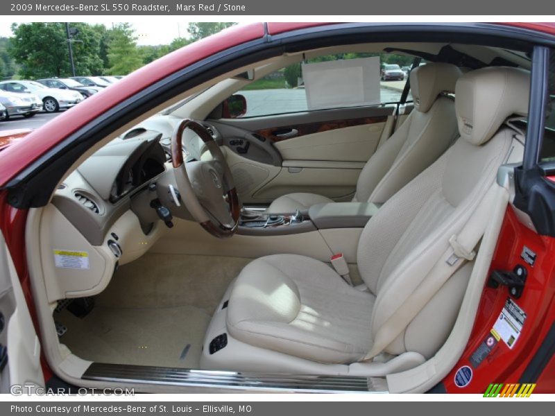 Mars Red / Stone 2009 Mercedes-Benz SL 550 Roadster
