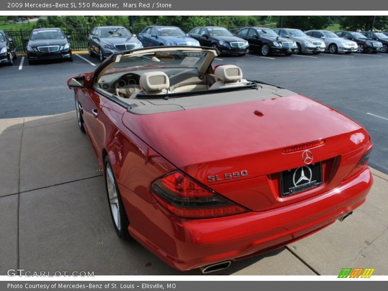 Mars Red / Stone 2009 Mercedes-Benz SL 550 Roadster