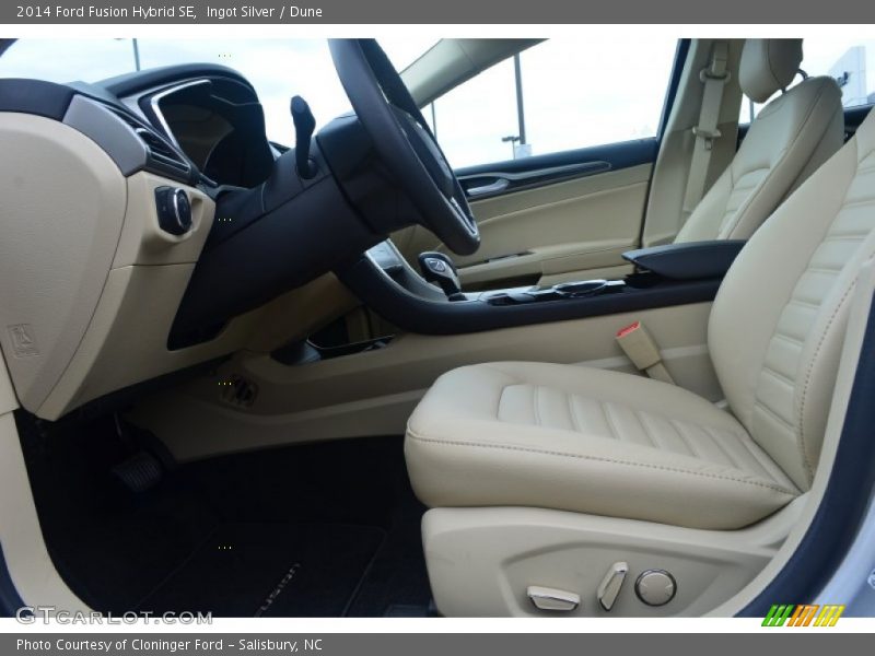 Ingot Silver / Dune 2014 Ford Fusion Hybrid SE
