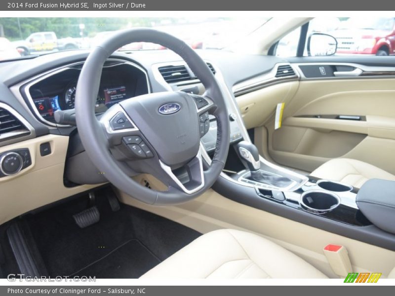 Ingot Silver / Dune 2014 Ford Fusion Hybrid SE