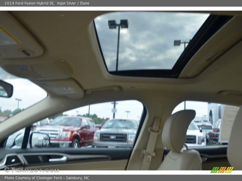 Ingot Silver / Dune 2014 Ford Fusion Hybrid SE
