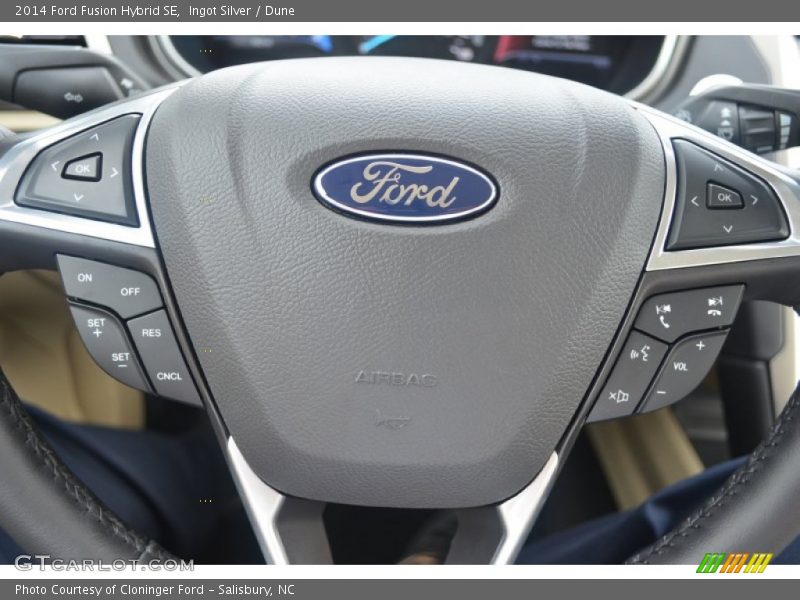 Ingot Silver / Dune 2014 Ford Fusion Hybrid SE