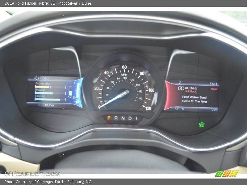 Ingot Silver / Dune 2014 Ford Fusion Hybrid SE