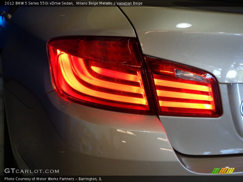 Milano Beige Metallic / Venetian Beige 2012 BMW 5 Series 550i xDrive Sedan