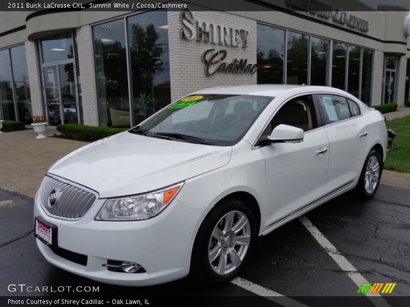 Summit White / Cocoa/Cashmere 2011 Buick LaCrosse CXL
