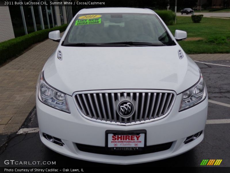 Summit White / Cocoa/Cashmere 2011 Buick LaCrosse CXL