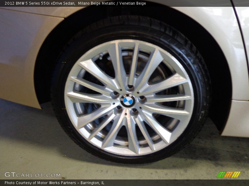 Milano Beige Metallic / Venetian Beige 2012 BMW 5 Series 550i xDrive Sedan