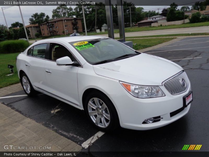 Summit White / Cocoa/Cashmere 2011 Buick LaCrosse CXL