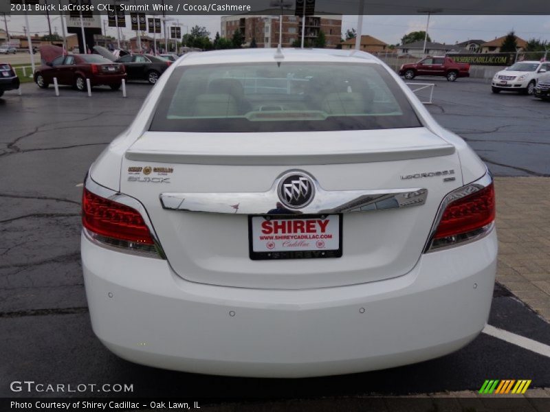 Summit White / Cocoa/Cashmere 2011 Buick LaCrosse CXL