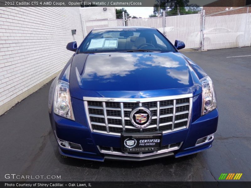 Opulent Blue Metallic / Cashmere/Cocoa 2012 Cadillac CTS 4 AWD Coupe