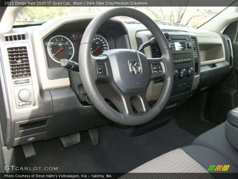 Black / Dark Slate Gray/Medium Graystone 2012 Dodge Ram 1500 ST Quad Cab