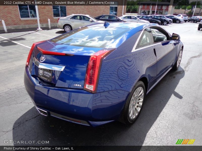 Opulent Blue Metallic / Cashmere/Cocoa 2012 Cadillac CTS 4 AWD Coupe