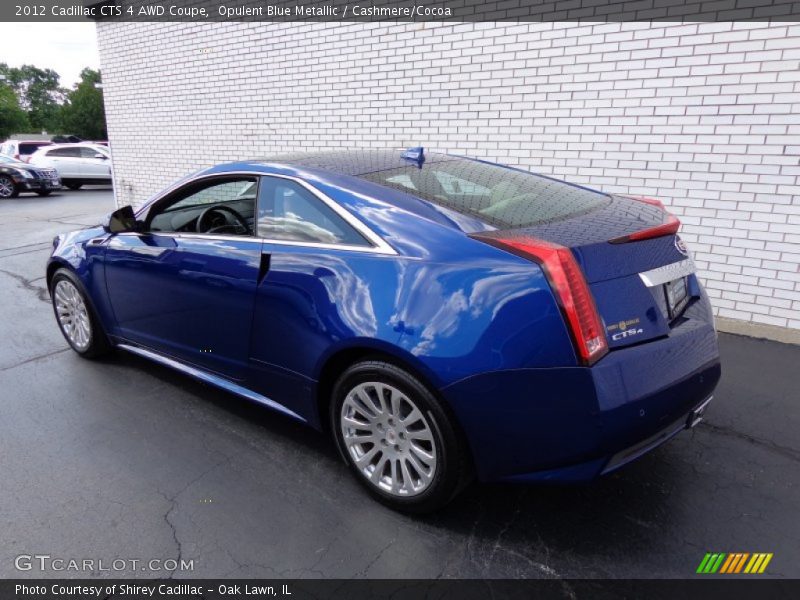 Opulent Blue Metallic / Cashmere/Cocoa 2012 Cadillac CTS 4 AWD Coupe