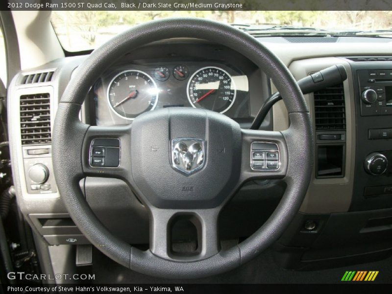 Black / Dark Slate Gray/Medium Graystone 2012 Dodge Ram 1500 ST Quad Cab