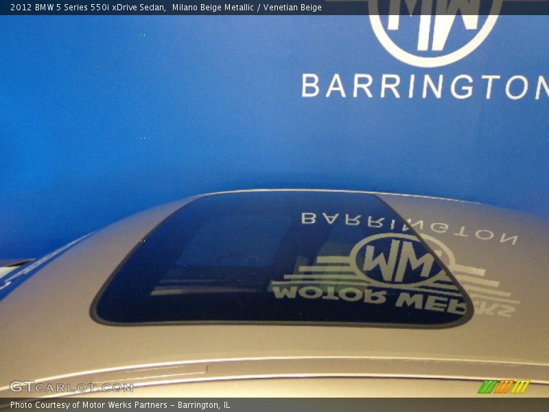 Milano Beige Metallic / Venetian Beige 2012 BMW 5 Series 550i xDrive Sedan