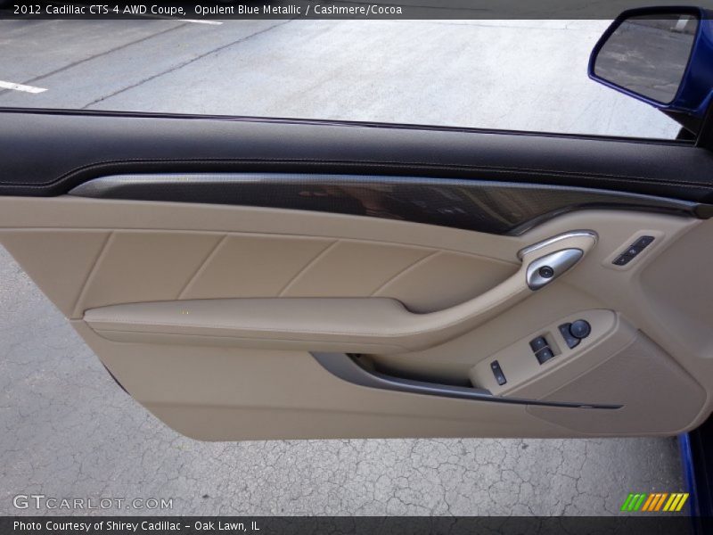 Opulent Blue Metallic / Cashmere/Cocoa 2012 Cadillac CTS 4 AWD Coupe