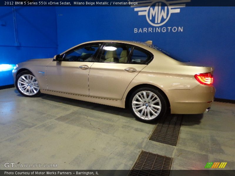 Milano Beige Metallic / Venetian Beige 2012 BMW 5 Series 550i xDrive Sedan