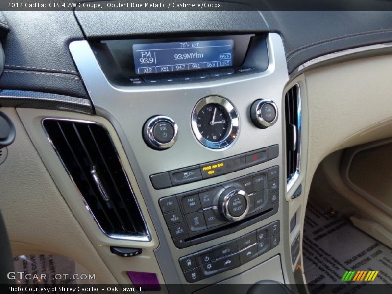 Opulent Blue Metallic / Cashmere/Cocoa 2012 Cadillac CTS 4 AWD Coupe