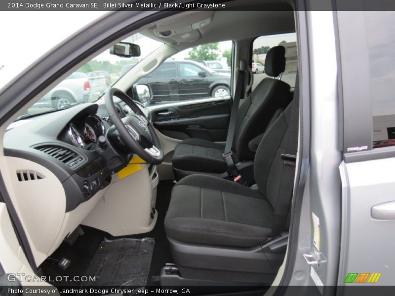 Billet Silver Metallic / Black/Light Graystone 2014 Dodge Grand Caravan SE