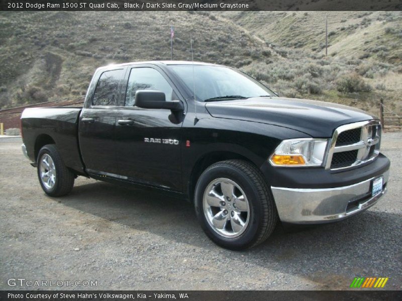 Black / Dark Slate Gray/Medium Graystone 2012 Dodge Ram 1500 ST Quad Cab